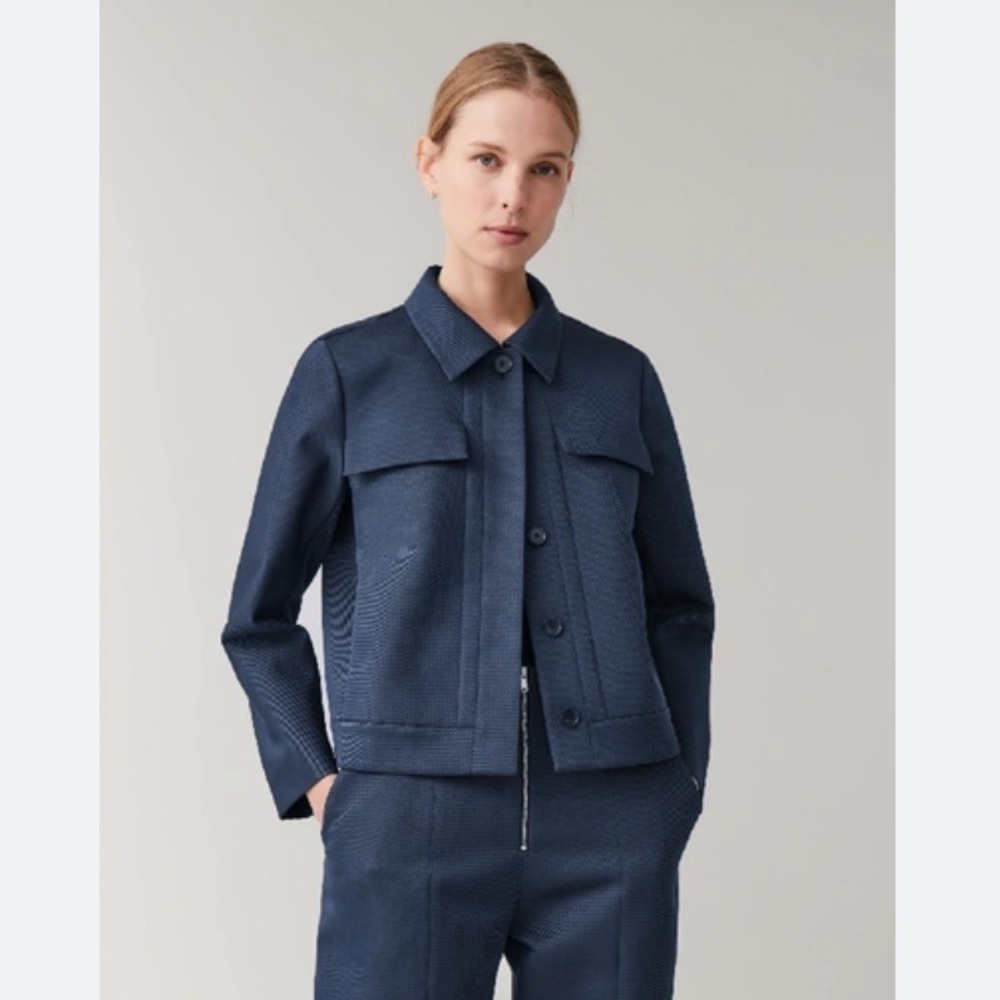 COS navy jacket
